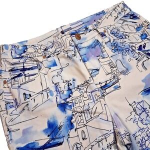 Chico's So Slimming Girlfriend Ankle Women SZ .5 (6) Venice Scene Stretch Jeans